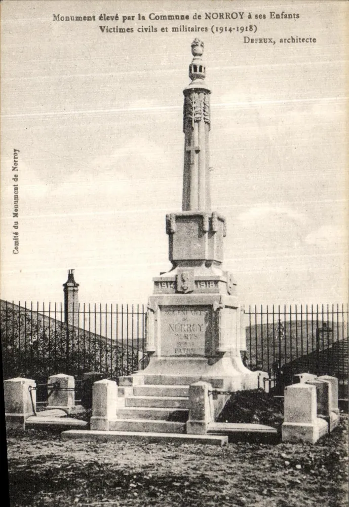 Gedenkstein für die Toten von Norroy — Gemeinde Norroy — DeFeux, Architekt - Vorderseite