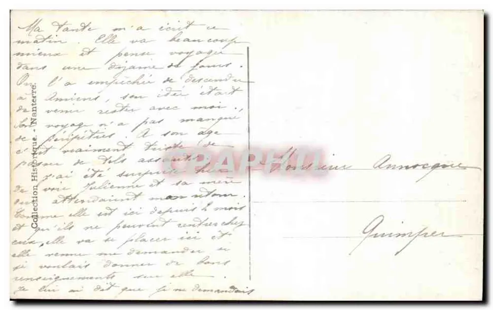 Erklärung der deutschen Besetzung in Amiens — 15. September 1914 — Veröffentlicht von der Historischen Sammlung - Rückseite