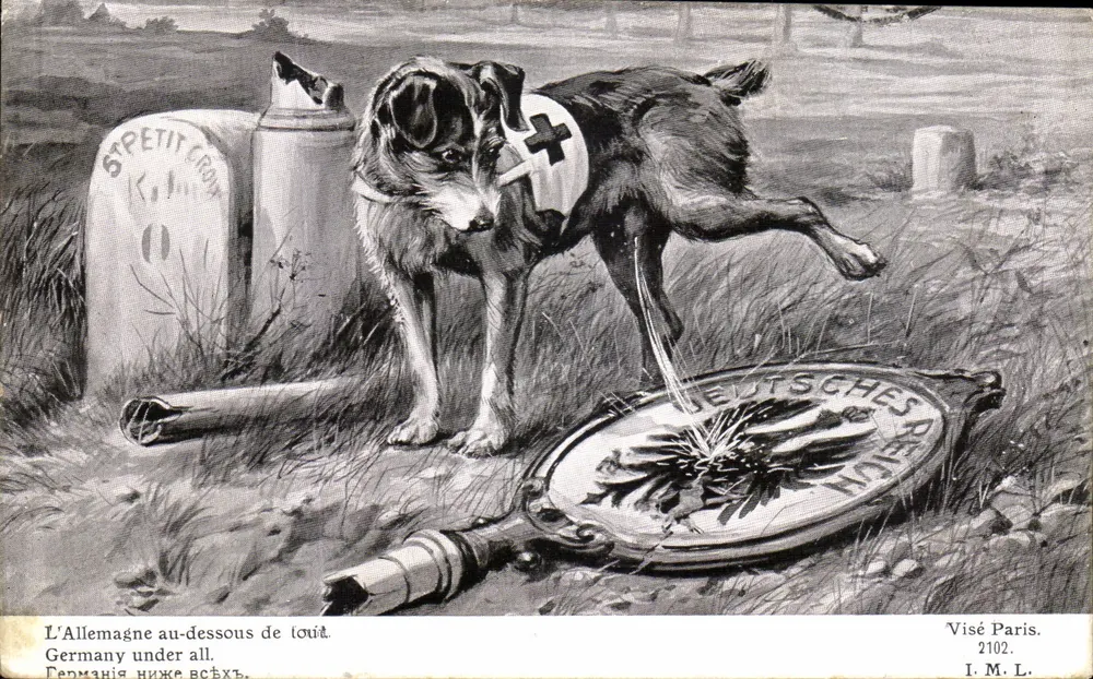 Deutscher Kriegshund — Zerstörung eines imperialen Emblems — Patriotische Ausgabe - Vorderseite