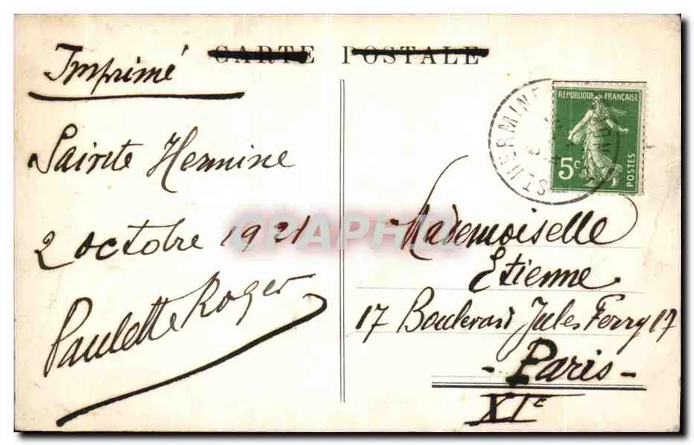 Denkmal für Georges Clémenceau — Sainte-Hermine — von François Sicard, Vizzavona fot. Paris - Rückseite
