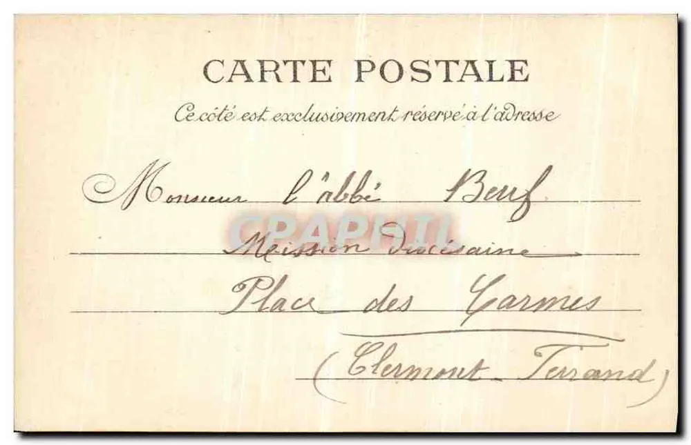 Caserne de la Cité. Place du Parvis-Notre-Dame — Paris — L. J. & Cie Verlag, Augouline-Paris - Rückseite