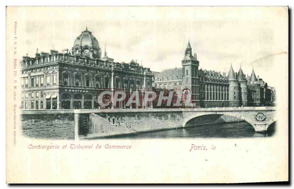 Contiergerie e Tribunal de Comércio — Paris — Editor Valloir & Cie, n° 515 - Frente