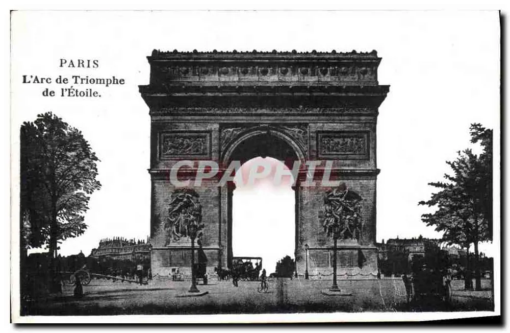 Paris — O Arco do Triunfo da Estrela - Frente