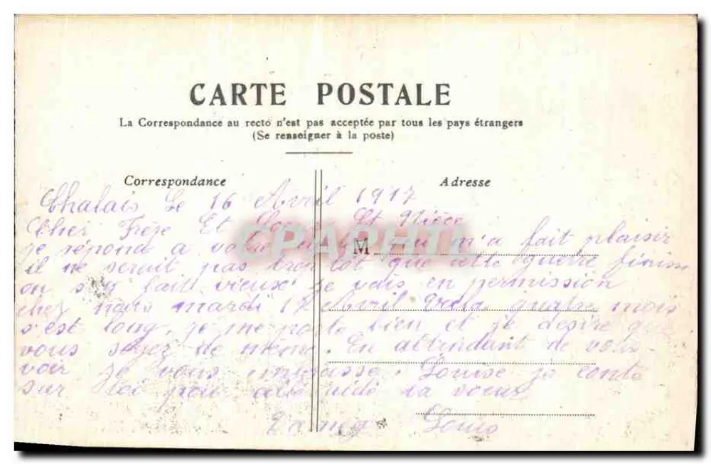 Paris — O Arco do Triunfo da Estrela - Verso