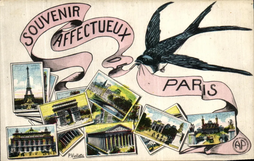Paris — Lembrança afetuosa — P. Violette, editor AP - Frente