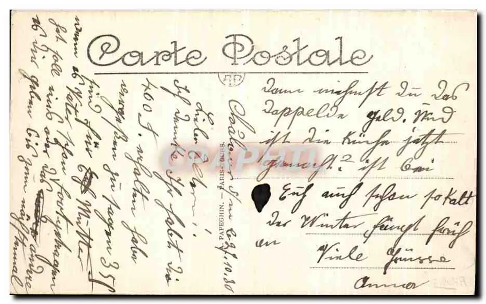 Glückwünsche aus Paris — P. Viollette - Rückseite