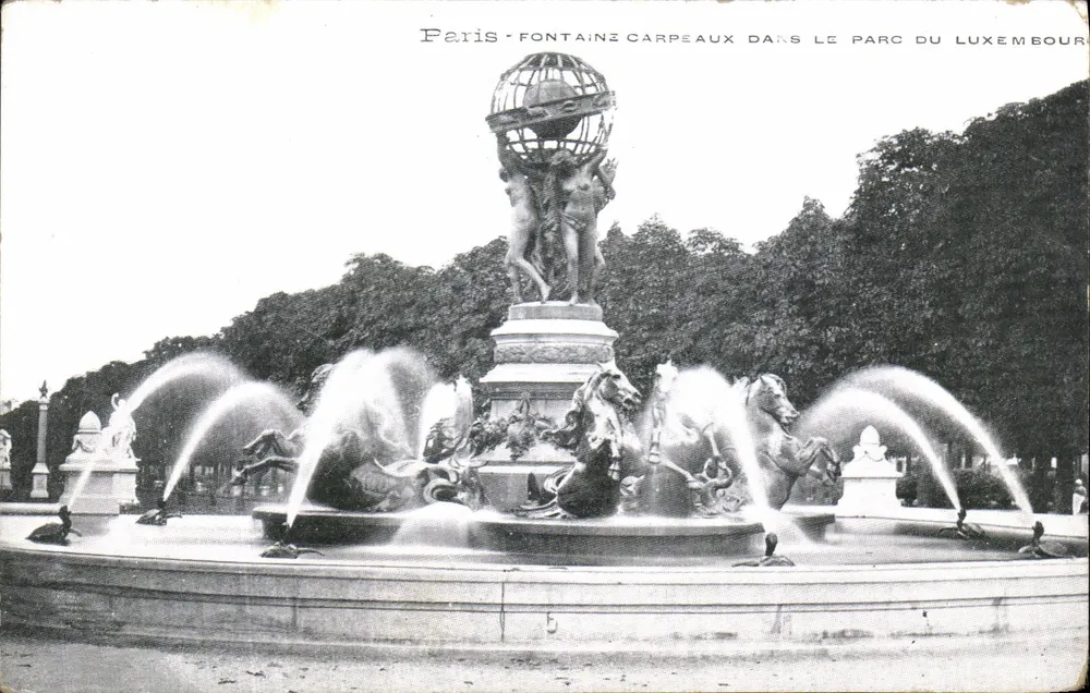 Paris - Fontaine Carpeaux im Luxembourg-Park — Verlag Aux Modes Parisiennes, 22 Rue des Minimes, Le Mans - Vorderseite