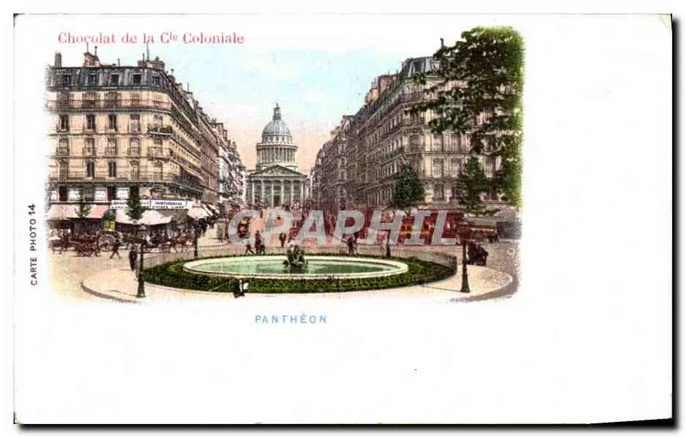 Panteão — Paris — Chocolate da Cie Coloniale, n°14 - Frente