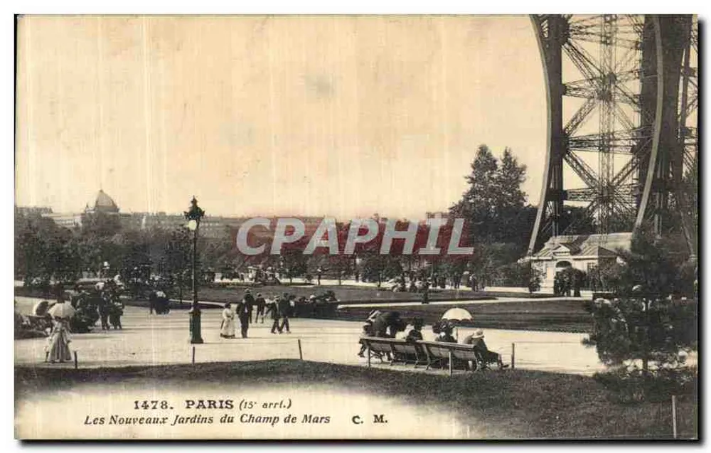 Die neuen Gärten des Champ de Mars — Paris (15. Arrondissement) — C. M. n°1478 - Vorderseite