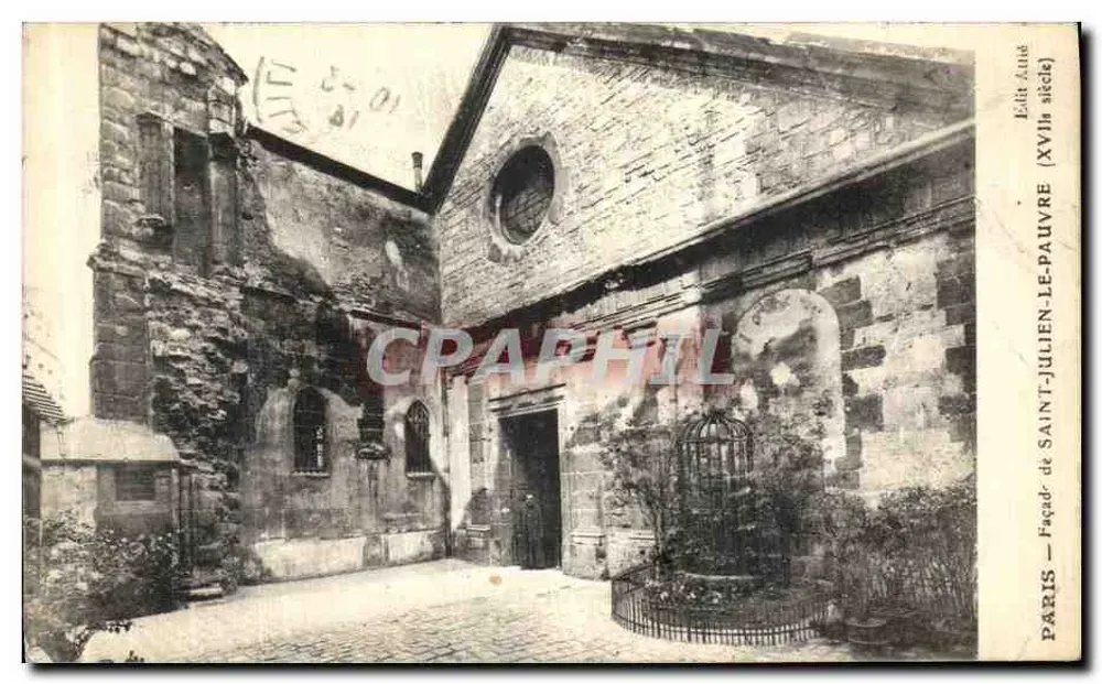 Façade de Saint-Julien-le-Pauvre — éditeur JULIEN (XVIIIe siècle) - Frente