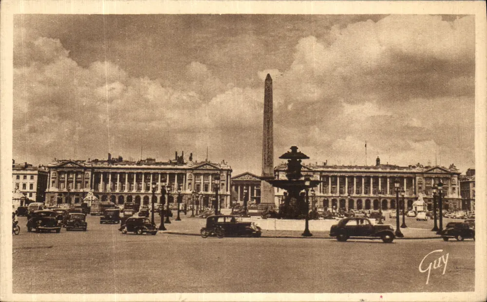Place de la Concorde — Obelisk von Luxor — Hotel Crillon und Ministerium für Marine — Verleger GUY - Vorderseite