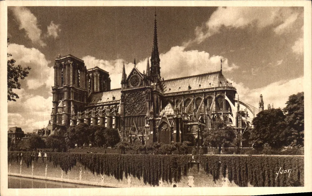 Notre-Dame de Paris — vista panorâmica — Yvon, n° H.719 - Frente