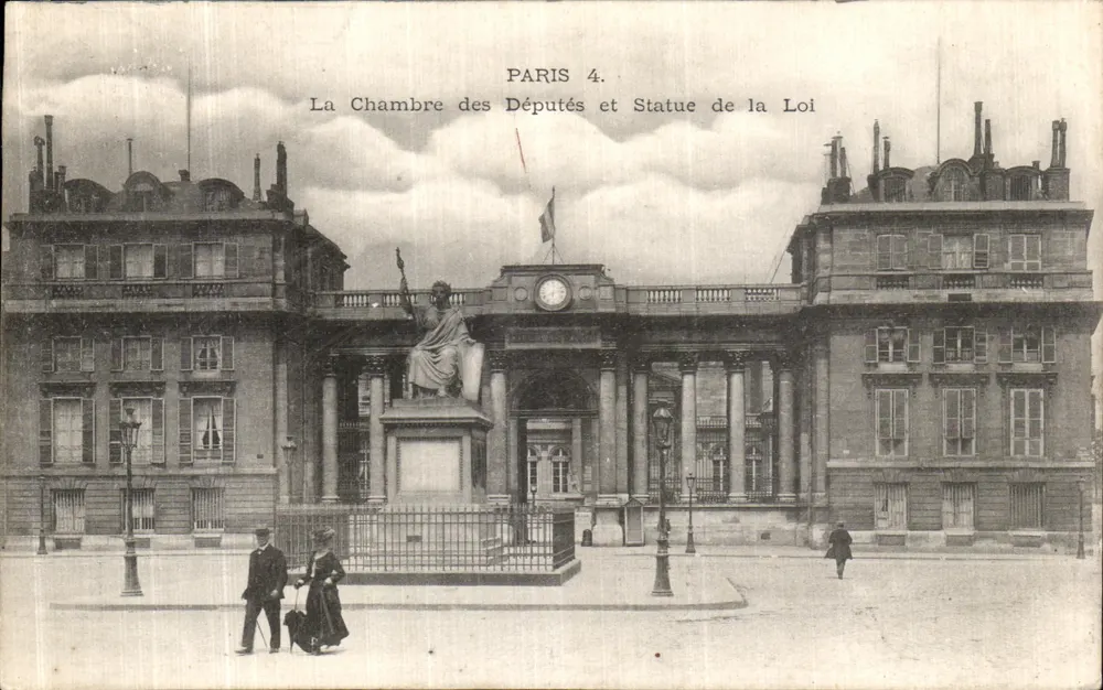 Paris 4. — Die Kammer der Abgeordneten und Statue des Gesetzes — Verleger nicht sichtbar - Vorderseite