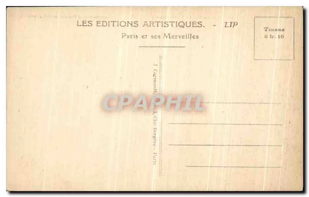 Paris - Das Palais und der Garten des Luxembourg — LIP, Serie 49 - Rückseite