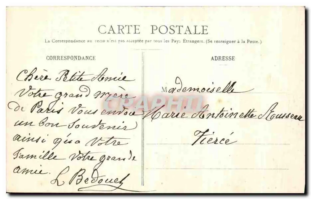 Luxemburger Garten — Paris — P. Marmuse, Paris, n° 665 - Rückseite