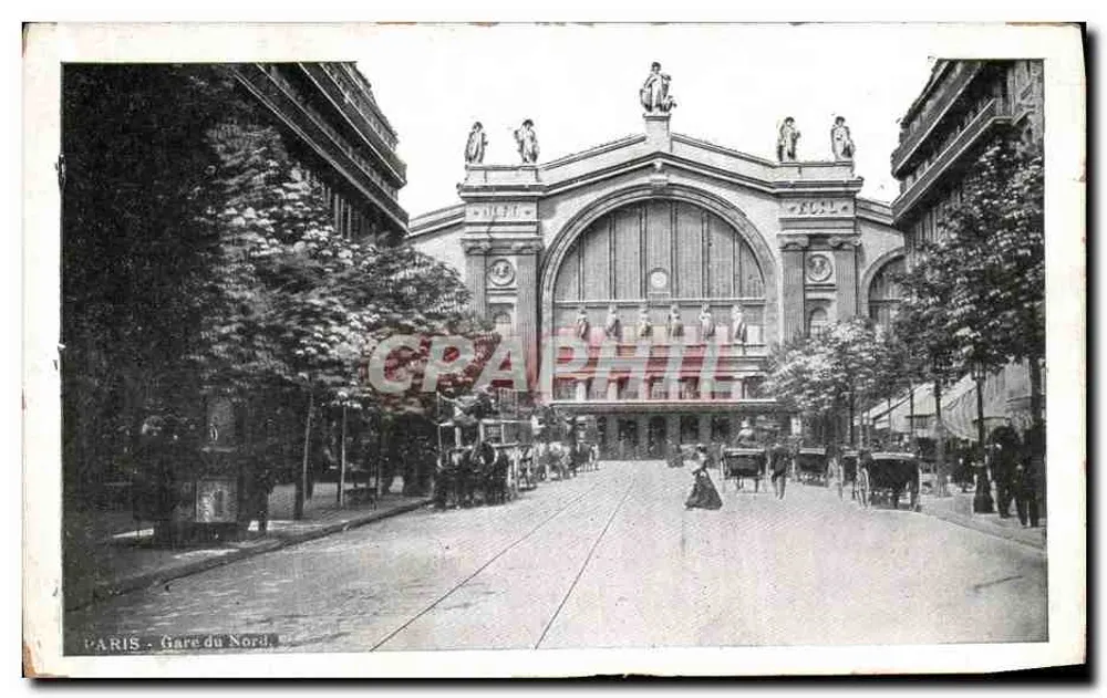 Paris - Gare do Norte — vista da entrada principal — editor não identificado, número de série não visível - Frente