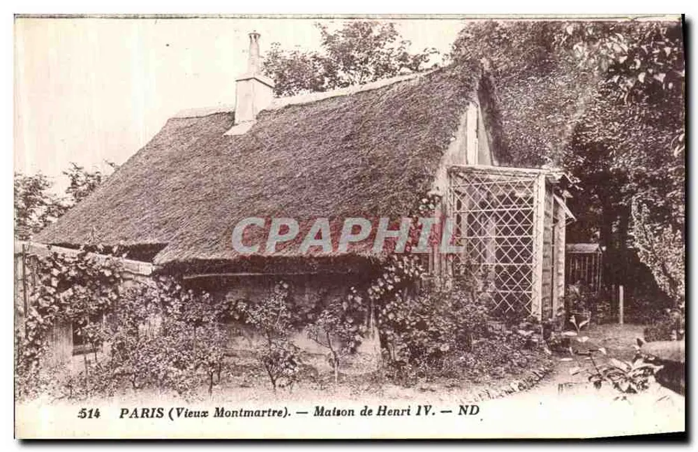 PARIS (Vieux Montmartre) — Casa de Henri IV — ND - Frente