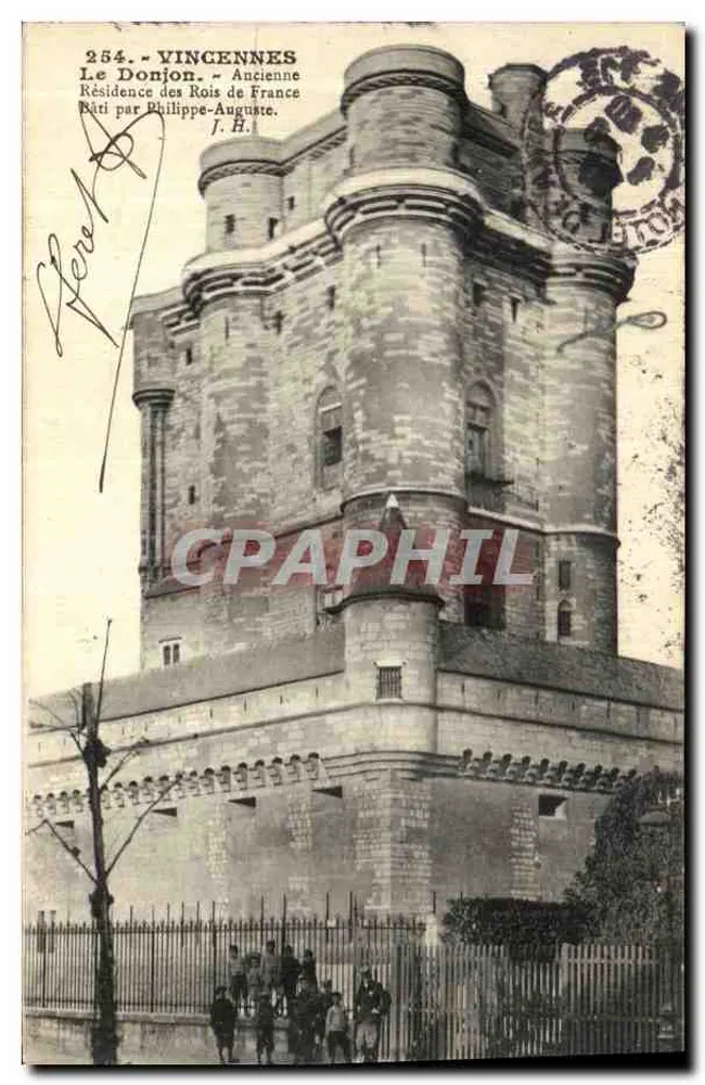 O Donjon - Vincennes — Antiga Residência dos Reis da França, construído por Filipe-Augusto — J.H. editor - Frente