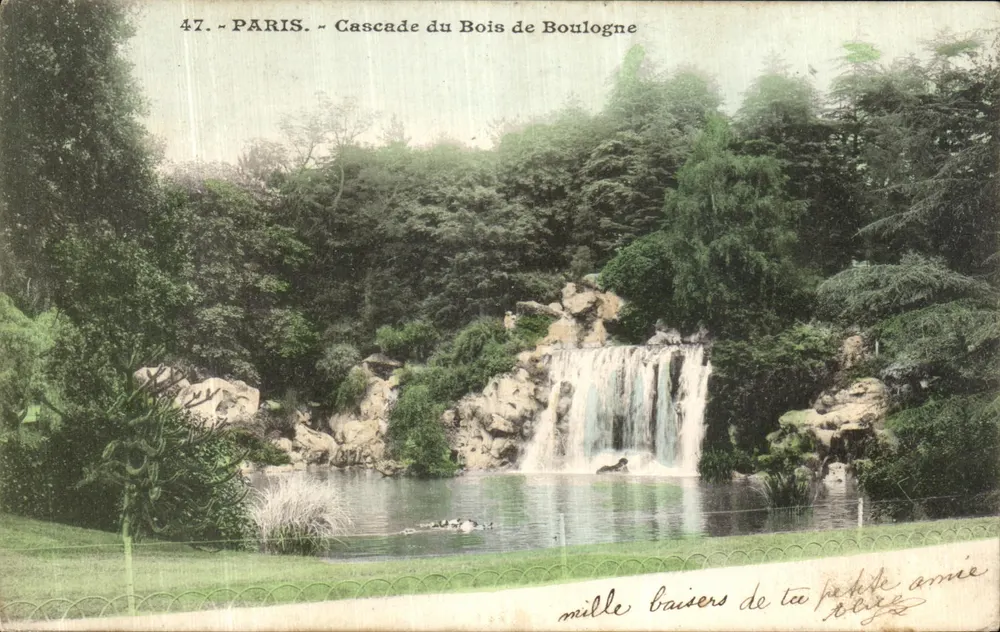 Paris - Cachoeira do Bois de Boulogne — editor anônimo, n° 47 - Frente