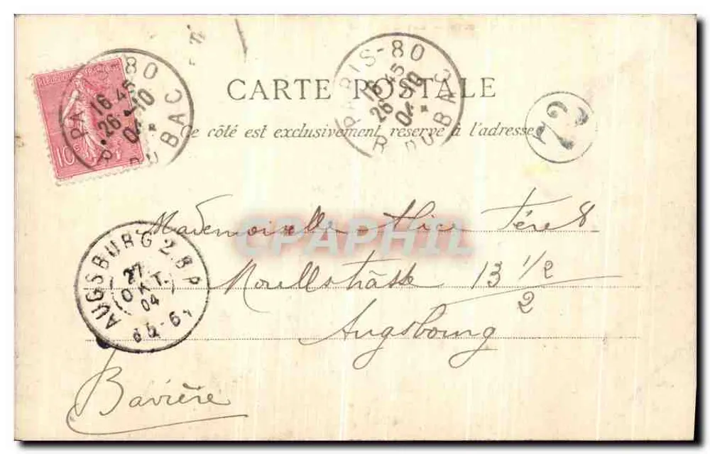 Paris — Cour do Louvre — Les Guichets — Editor anônimo, n° 115 - Verso
