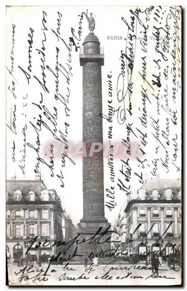 Coluna Vendôme — Paris — editor desconhecido, número de série não visível - Frente