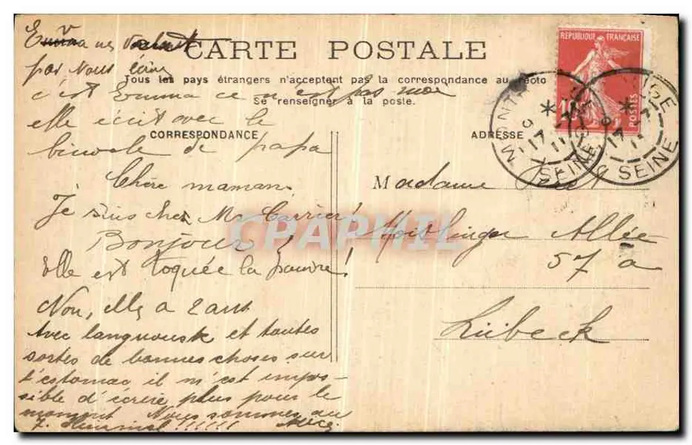 Coluna Vendôme — Paris — editor desconhecido, número de série não visível - Verso