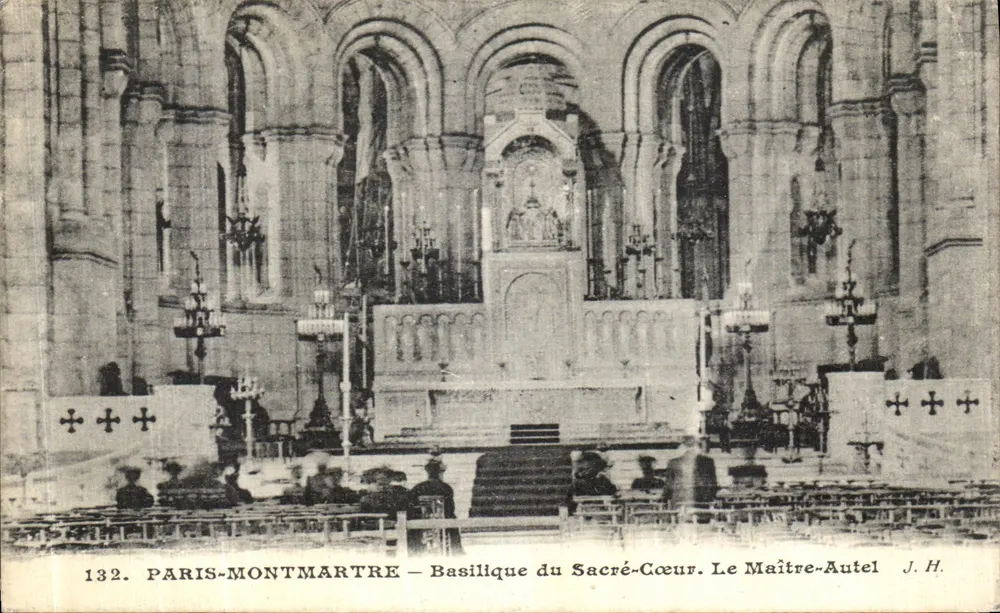 Paris-Montmartre — Basilika des Heiligen Herzens. Der Hauptaltar — J.H. n°132 - Vorderseite