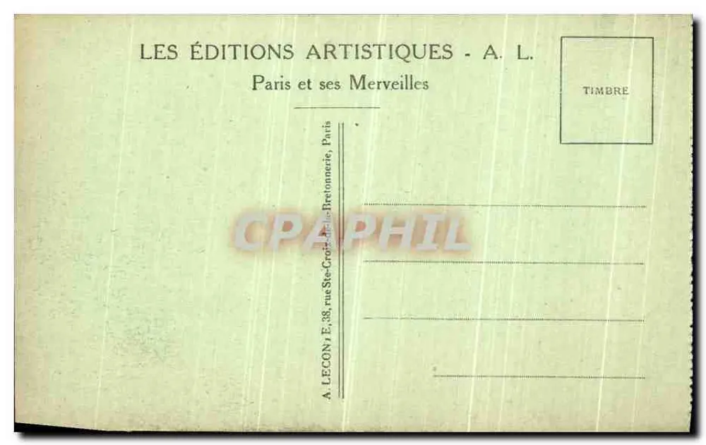 Paris — Notre-Dame — Chimères — A. L. - Verso