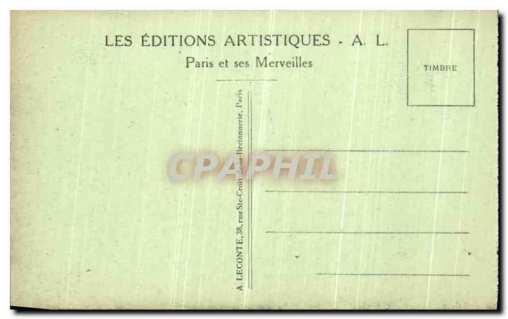 Paris - Notre-Dame - Chimères — A. L. n°17 - Verso