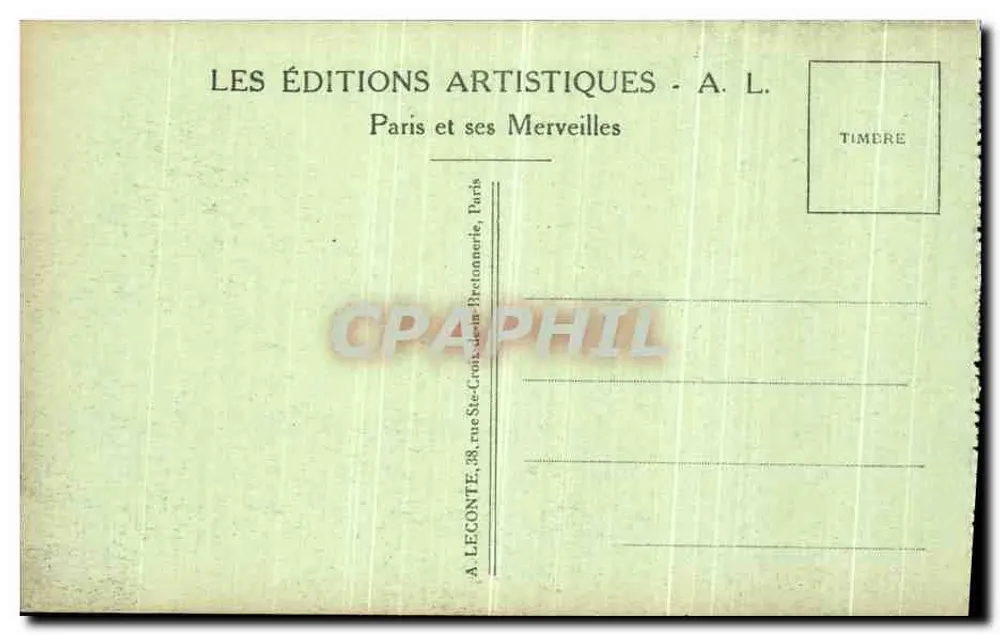 Paris - Notre-Dame - Chimères — A. L. — n°15 - Verso