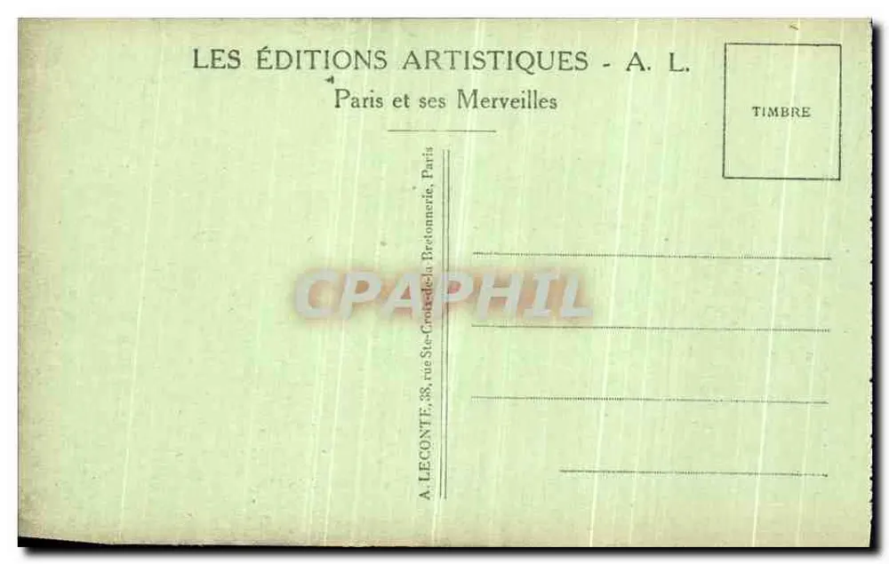 Paris - Notre-Dame - Chimère — A. L. Éditions Artistiques - Verso