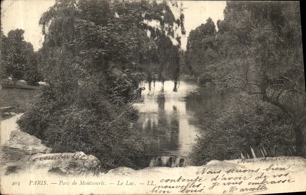 PARIS — Parque de Montsouris — O Lago — LL. — N° 403 - Frente