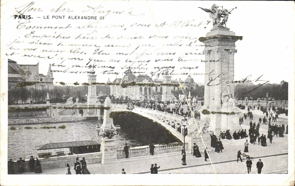 Paris — O Ponte Alexandre III — editor não visível - Frente