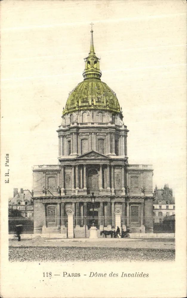 Paris - Dôme dos Invalidos — E.R., Paris, n°118 - Frente