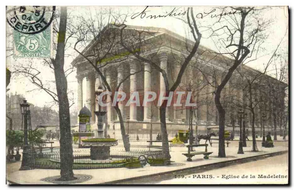 Paris - Igreja da Madeleine — editor anônimo, n° 159 - Frente