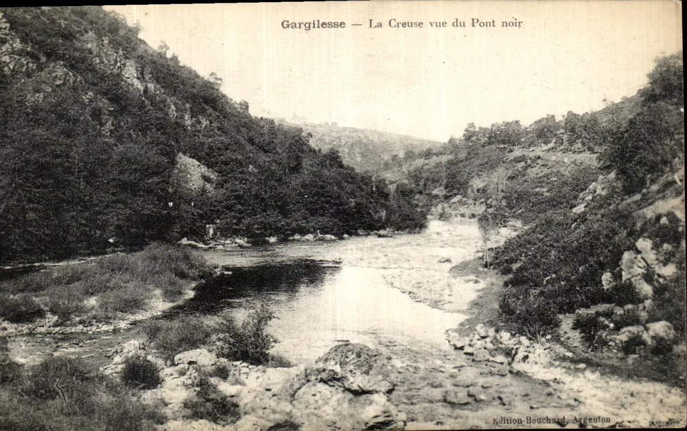 Gargilesse — Die Creuse aus der Sicht der Schwarzen Brücke — Edition Bouchard, Argenton - Vorderseite