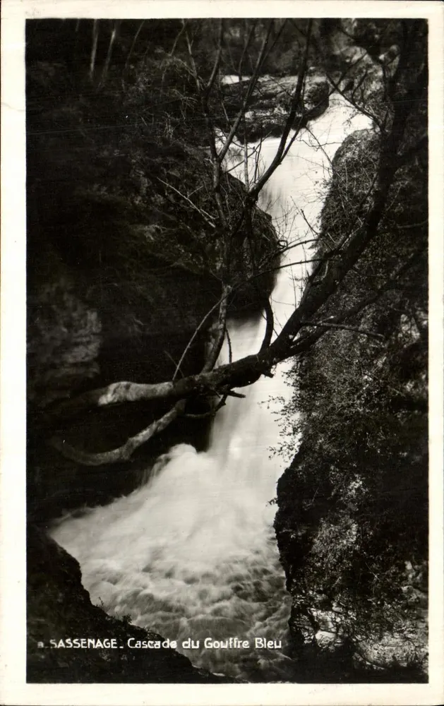Sassenage. Cascata do Gouffre Bleu — Edição « Au Souvenir de Sassenage » - Frente