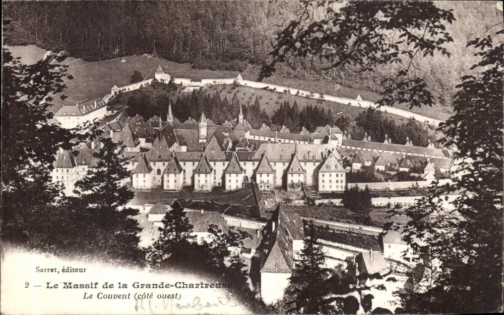 O Massif do Couvent (lado oeste) — O Couvent da Grande-Chartreuse — Sarret, editor - Frente