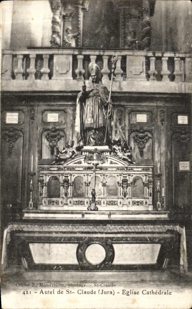 Altar de San Claudio — Iglesia Catedral — Gliche E. Mandrillon, fotógrafo, St-Claude (Jura) - Anverso