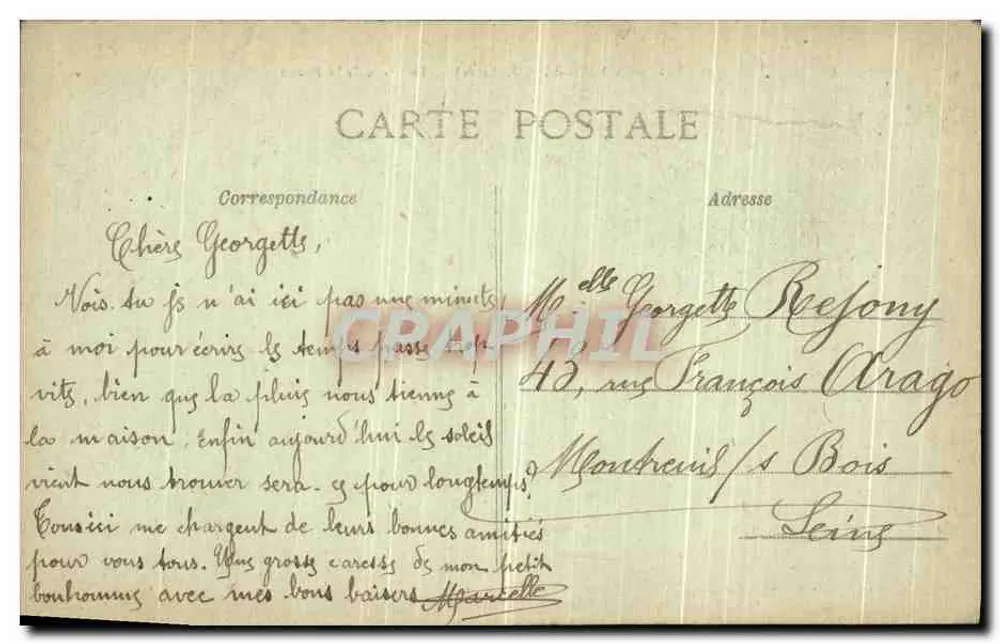Saint-Romain-d'Urfe (Loire) — A Cruz da Rocha — Edição Charpenet, St-Just-en-Cherai - Verso