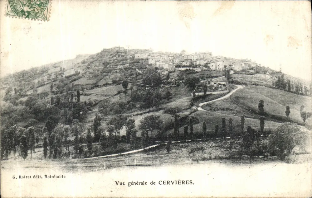 Vue geral de CERVIÈRES — G. Roiret édit. Noirétable - Frente