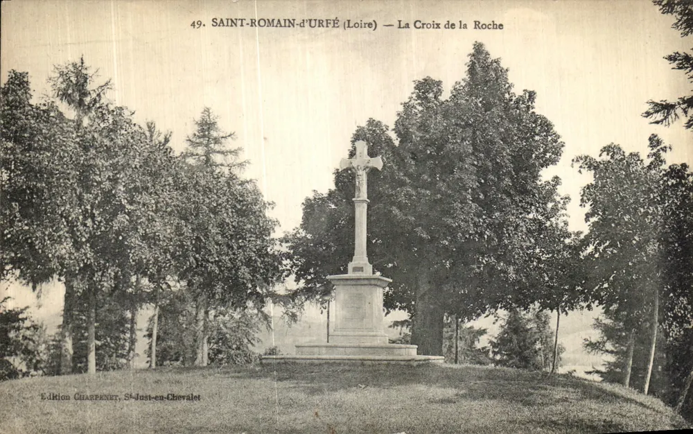 Saint-Romain-d'Urfe (Loire) — A Cruz da Rocha — Edição Charpenet, St-Just-en-Chevalet - Frente