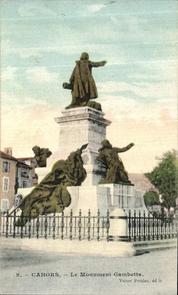 Cahors — O Monumento Gambetta — Victor Priolau, ed. it - Frente
