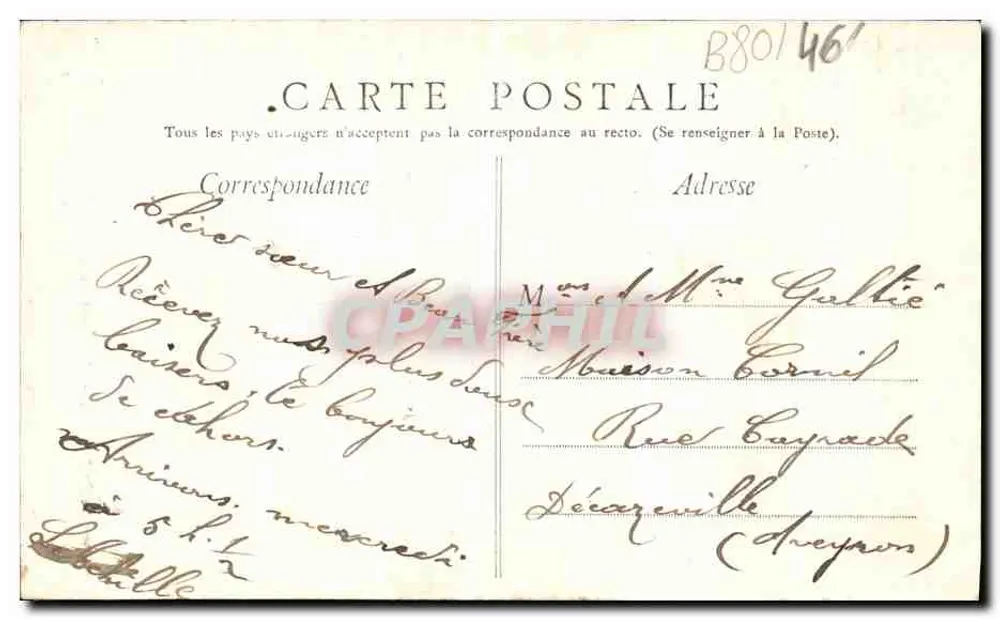 Cahors — O Monumento Gambetta — Victor Priolau, ed. it - Verso