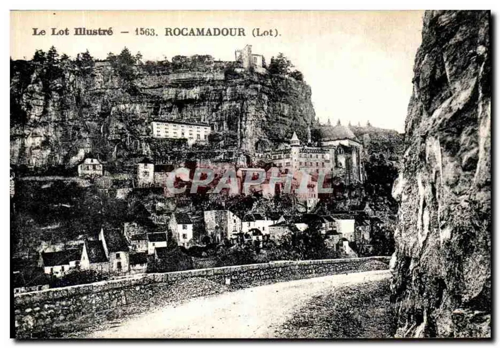 Rocamadour (Lot) — vista do vilarejo erguido sobre uma falésia — Le Lot Illustré, n° 1563 - Frente