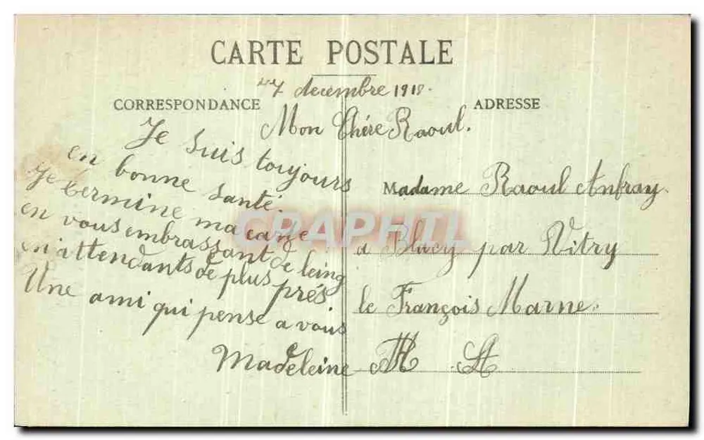 Vitry-le-François - Das Carnot-Denkmal — Ausgabe des Grand Bazar - Rückseite