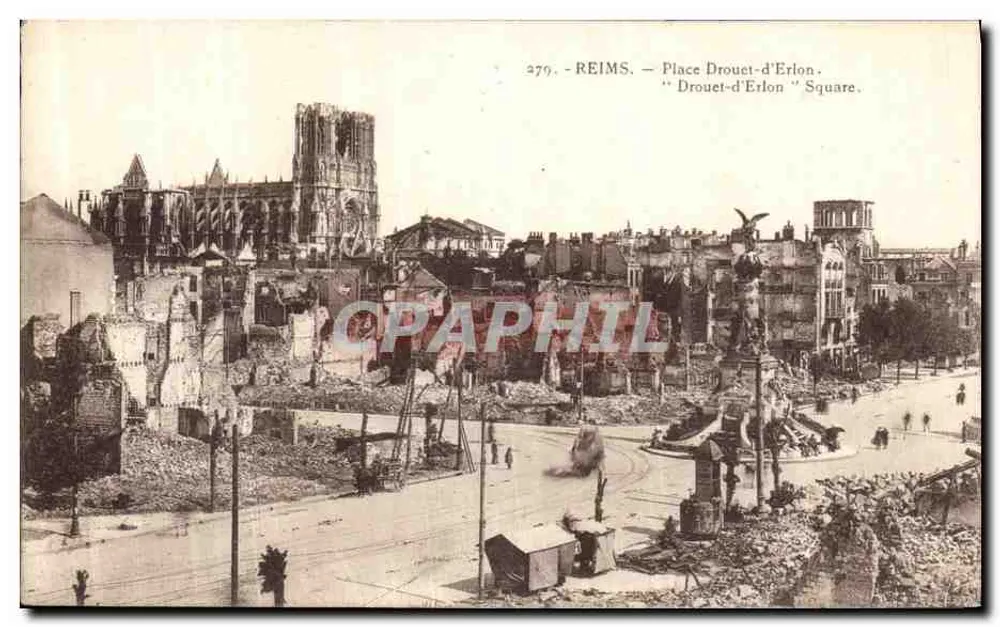 Reims — Place Drouet-d'Erlon — Bandet Editora, n° 279 - Frente