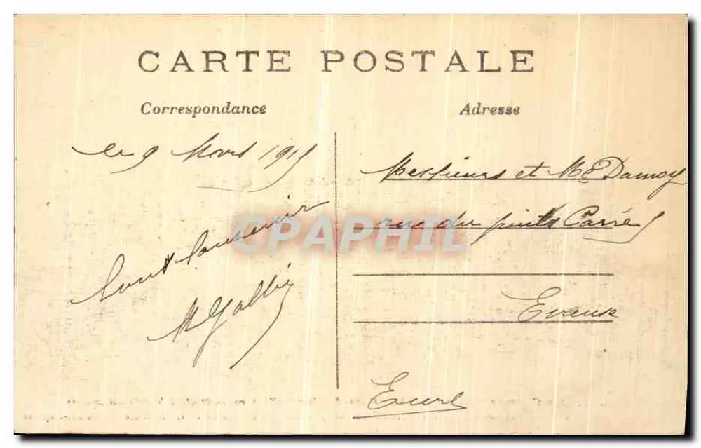 Reims bombardeado — incêndio da catedral — Phot-Express - Verso