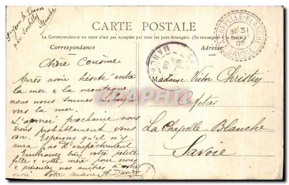St-JEAN-LE-THOMAS - As Falésias — J. Puel fot. - Verso