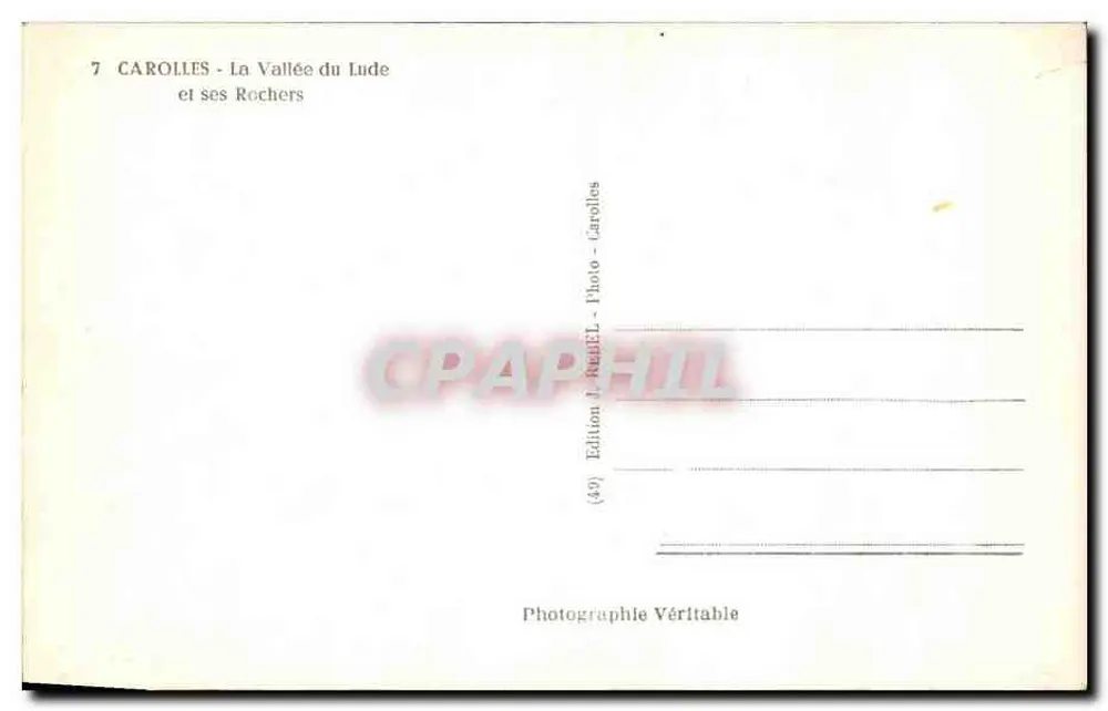 Carolles - Die Schlucht von Lude und ihre Felsen — J. Rebel — n°7 - Rückseite
